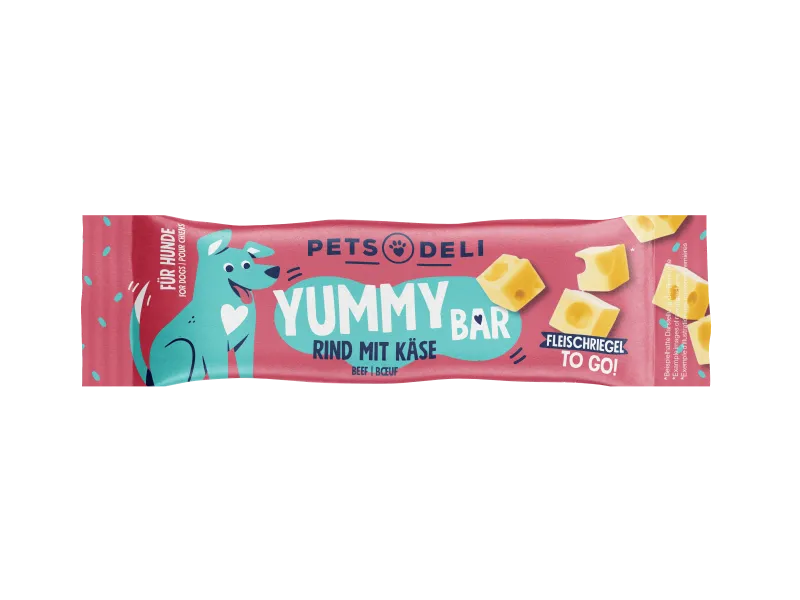 Pets Deli Yummy Bar Snack Yummy Bar Rind mit Käse 25g